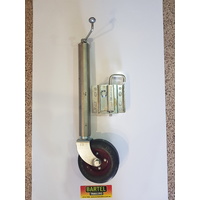 8" Easylift Ultra heavy duty swing up Jockey Wheel long shaft loose bracket U bolt mount or weld on