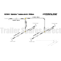 HYDRAULIC BRAKE LINE KIT 2500MM TANDEM AXLE