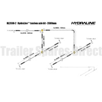 HYDRAULIC BRAKE LINE KIT 3500MM TANDEM AXLE