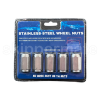 STAINLESS STEEL 1/2"-20 UNF MAG WHEEL NUTS SUITS FORD STUDS