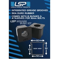 LOVELL 50MM SQUARE BUSH TO SUIT INDEPENDENT SUSPENSION SET