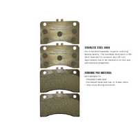 BRAKE PADS STAINLESS STEEL BACK SUIT ALKO MECHANICAL POST 2016 CALIPERS WITH RETAINING BOLTS