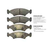 STAINLESS STEEL BACK BRAKE PADS SUIT UFP35 CALIPERS USA SET OF 4 SUIT 1 AXLE