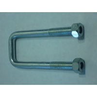 1/2" Galvanised u bolts 40mm Square 115mm long set of 4