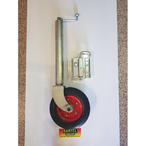 10" Easylift Ultra heavy duty swing up Jockey Wheel long shaft loose bracket u bolt  480x60mm tube