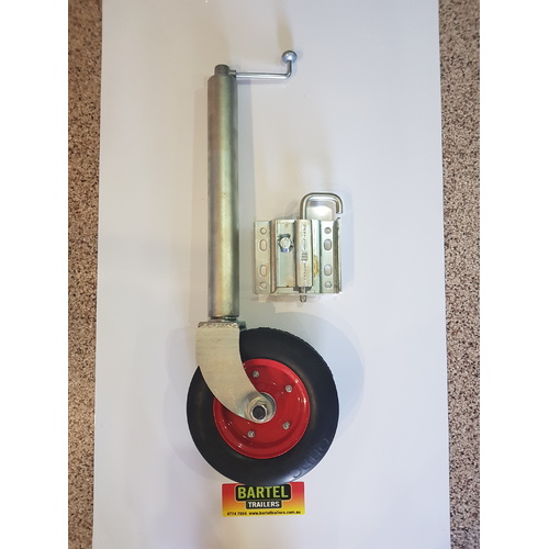 10" Easylift heavy duty swing up Jockey Wheel long shaft loose bracket u bolt mount or weld on