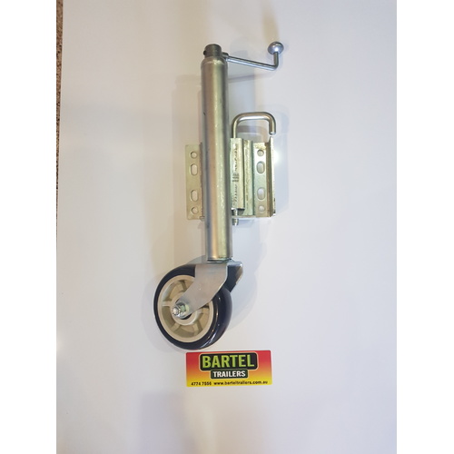 6" Easylift swing up Jockey Wheel fixed bracket U bolt mount or weld on