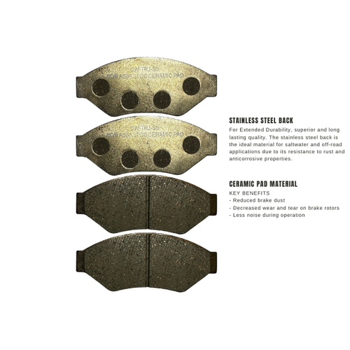 BRAKE PADS STAINLESS STEEL BACK SUIT HYDRAULIC CALIPERS TROJAN ALKO MEHER