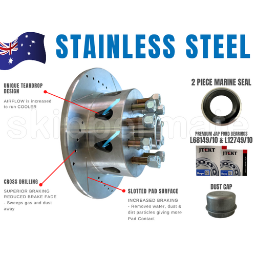 AUS 10" ROTOR MULTI FIT STAINLESS STEEL WITH FORD BEARINGS