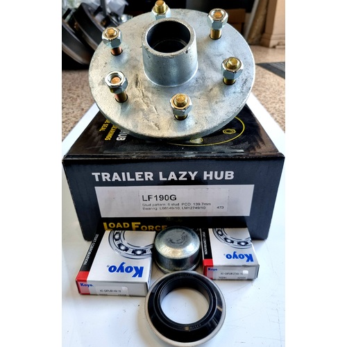 LoadForce Hub 7.5INCH Lazy Hub Assembly 6 Stud Galvanised