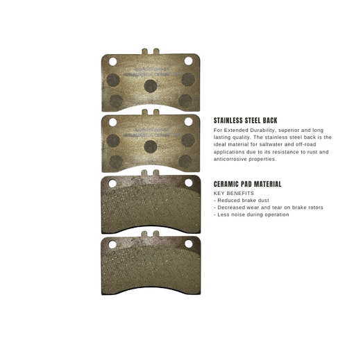 BRAKE PADS STAINLESS STEEL BACK SUIT ALKO MECHANICAL POST 2016 CALIPERS WITH RETAINING BOLTS